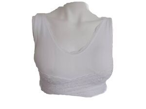 Cara Mia bra bralette size Medium comfort lift support wireless white NEW